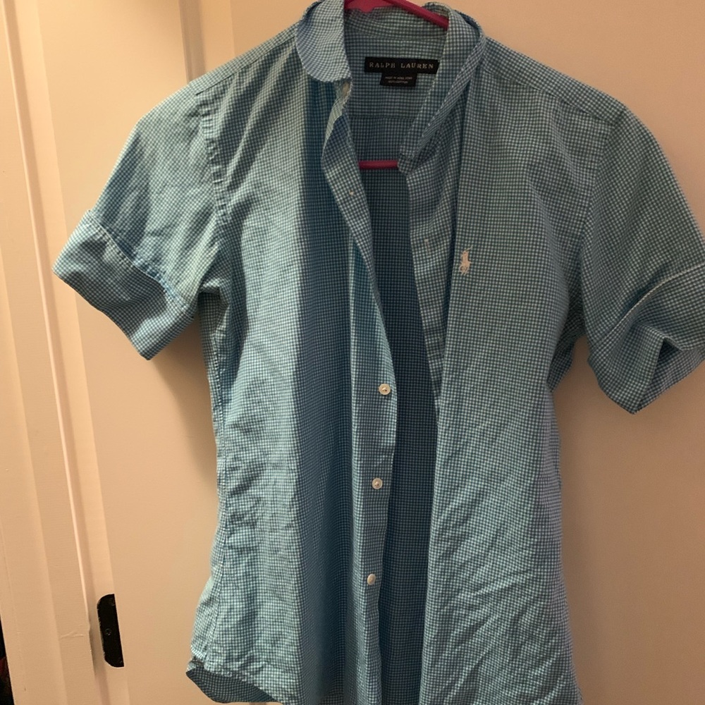 Blue Polo Button Up💙